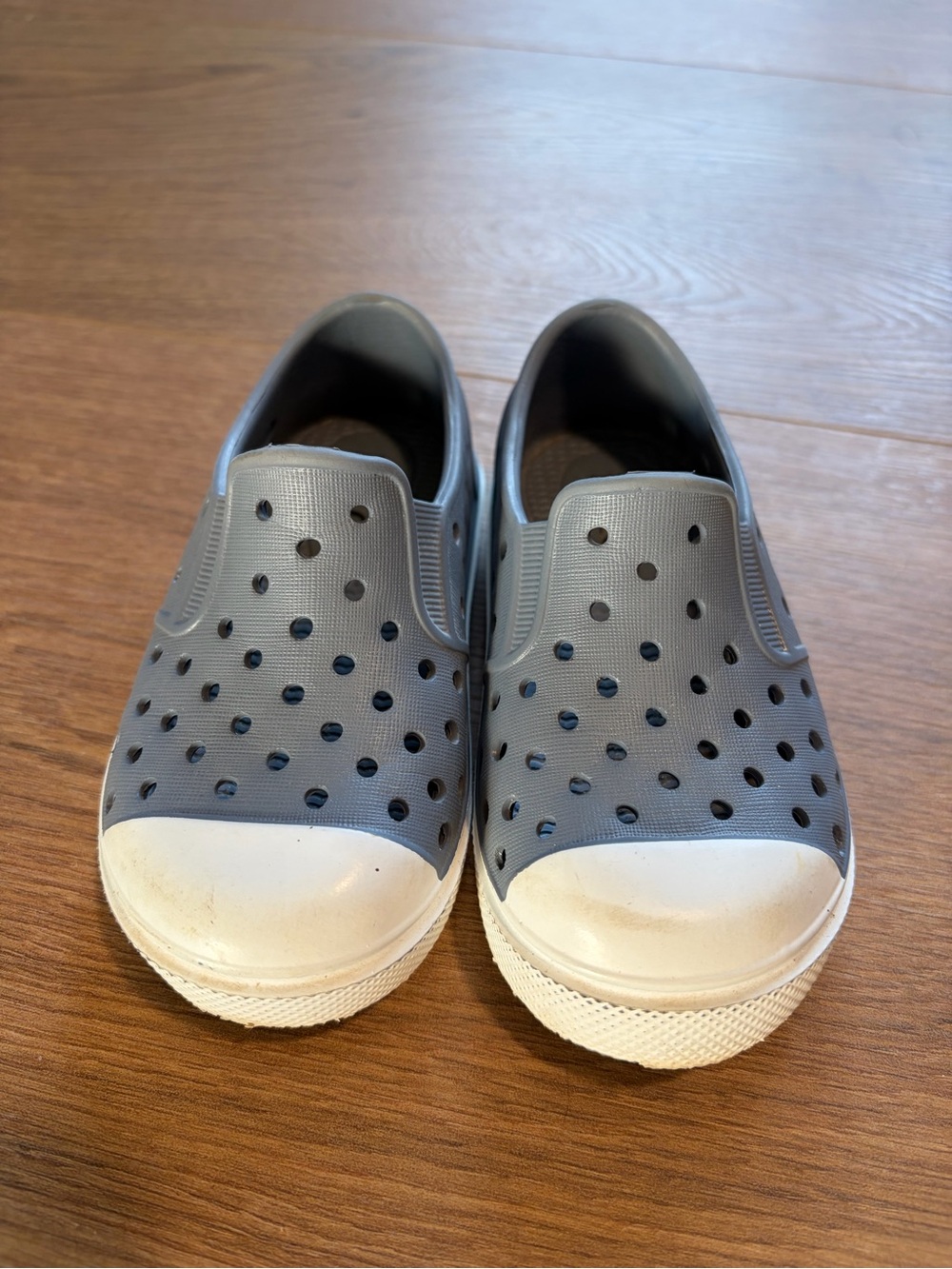 The Children's Place Gray Slip-On Kids Shoes with White Toe